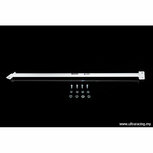 Rear Strut Brace White Steel Mitsubishi Lancer Ultra Racing