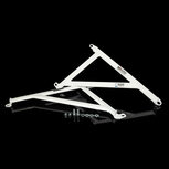 Wing Bracket 3 Points White Steel Subaru Toyota Ultra Racing