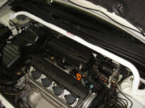 Domstrebe hinten Stahl Wei&szlig; Honda Civic Ultra Racing