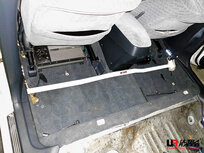 Barre de plancher centrale 2 points en acier blanc Honda Accord Ultra Racing