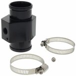 36mm Hose Adapter for 1/8 NPT Sensor - Black US-Racing