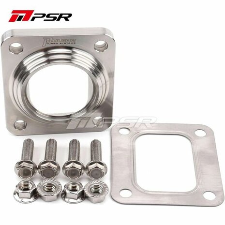 Billet-&Uuml;bergangsflansch, Hardware-Kit f&uuml;r einfache Installation im Lieferumfang enthalten &ndash; T4 offen f&uuml;r Rohrleitungen mit 2 Zoll Au&szlig;endurchmesser Pulsar Turbo Systems