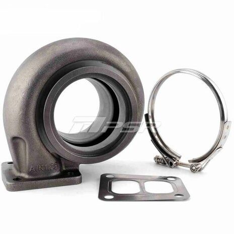 Turbinengeh&auml;use f&uuml;r Turbos der Serie 400 &ndash; 87,1 x 81,4 mm &ndash; T4 geteiltes .90 V-Band Pulsar Turbo Systems
