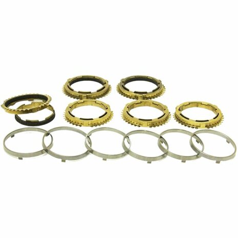Synchromesh set 1-6 - Carbon (Dual Cone) Synchrotech Honda