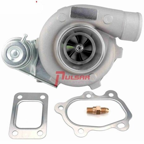2860 360HP GEN1 Dual Ball Bearing Turbo - Standard - Cast Wheel - T25 .86 5 Bolts 11.6psi actuator Pulsar Turbo Systems