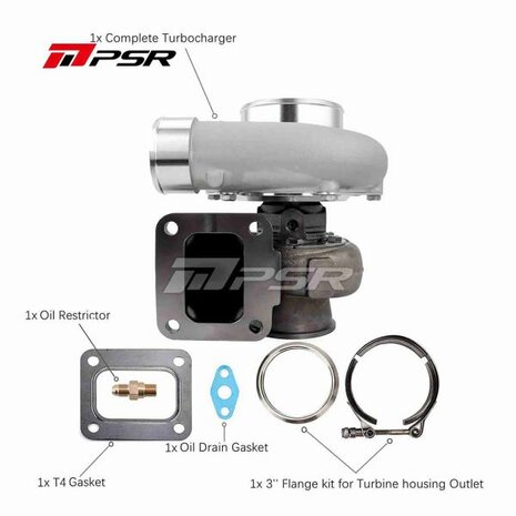PSR3576 GEN2 Turbolader &ndash; Standard &ndash; T4 .82 V-Band Pulsar Turbo Systems