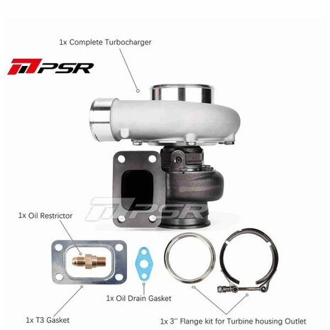 PSR3576 GEN2 Turbocharger - Standard - T3 1.06 V-Band Pulsar Turbo Systems