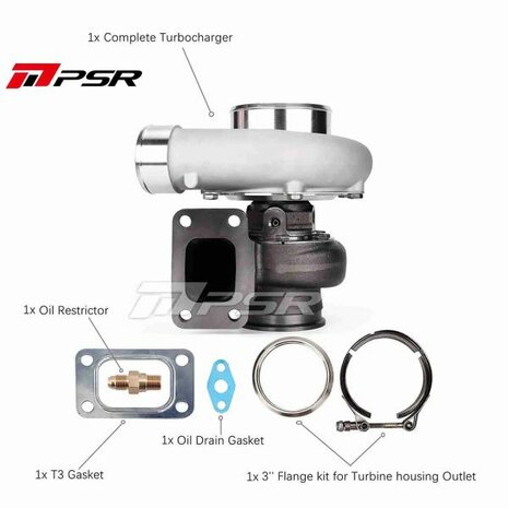 PSR3576 GEN2 Turbocharger - T51R Mod - T3 1.06 V-Band Pulsar Turbo Systems
