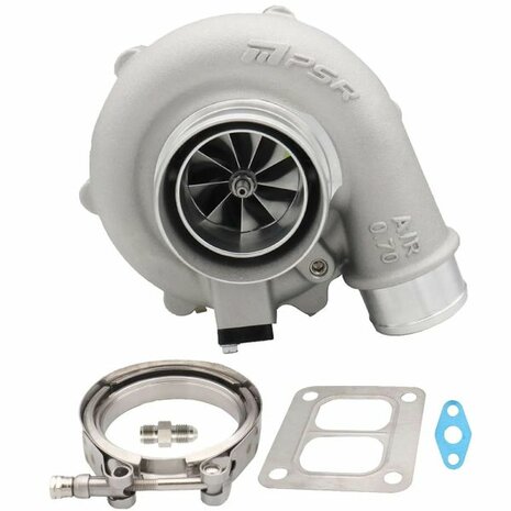 5455G 660HP Dual Ball Bearing Turbo - Forward Rotation - Standard .7A/R 3inch- T4 Divided .85 V-Band Pulsar Turbo Systems