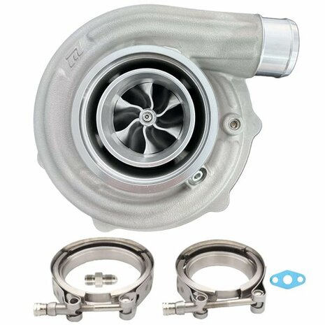 PTA5855A 770HP Dual Ball Bearing Turbo - Standard - .83A/R Dual V-Band W/O IWG Pulsar Turbo Systems