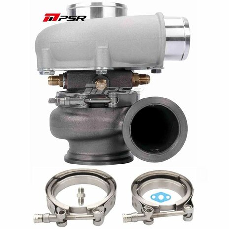 6262G 900HP Dual Ball Bearing Turbo - Reverse Rotation - Standard - 1.01 Dual V-Band Pulsar Turbo Systems