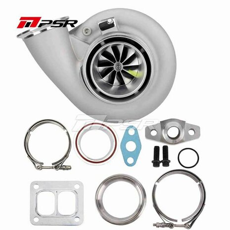 7375G 1200HP Dual Ball Bearing Turbo - Forward Rotation-Standard-1.01 T4 Divided Inlet V-band Outlet Pulsar Turbo Systems