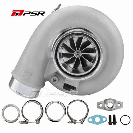 7375G 1200HP Compact Dual Ball Bearing Turbo - Reverse Rotation - Standard - 1.15 Dual V-Band Pulsar Turbo Systems