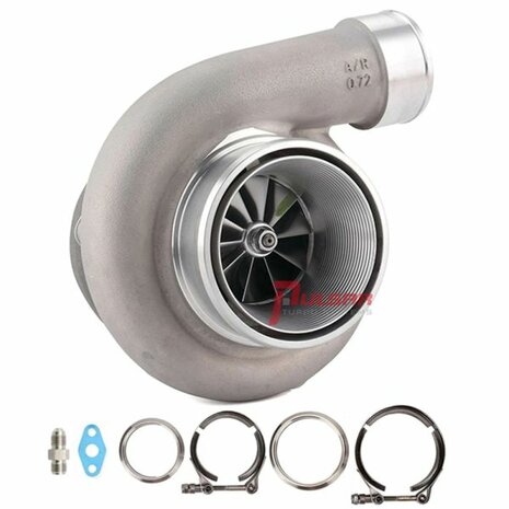 PSR3584 1000HP GEN3 Ball Bearing Turbocharger - T51R Mod - 1.03 Stainless Steel Dual V-Band Pulsar Turbo Systems