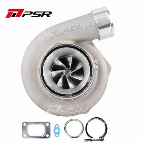 6266E 735HP Ball Bearing Turbo - T51R Mod - T4 0.63 V-Band Stainless Steel Pulsar Turbo Systems