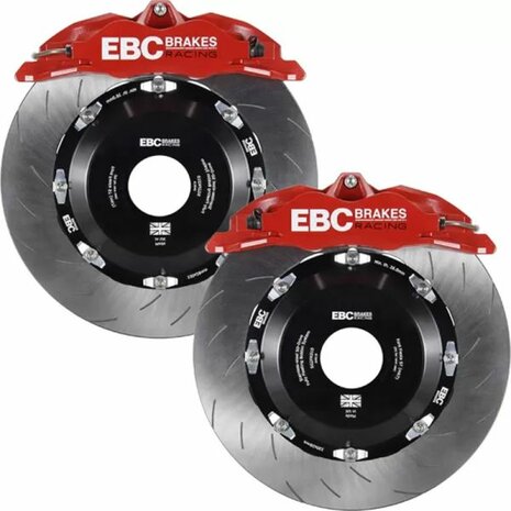 Apollo big brake kit voorzijde - Rode 4-zuiger remklauwen en gegroefde remschijven EBC Honda