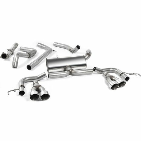 Catback-Auspuffanlage 3&#039;&#039; Road+ Polierte Zierteile Milltek Sport