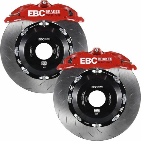 Apollo big brake kit voorzijde - Rode 4-zuiger remklauwen en gegroefde remschijven EBC Honda