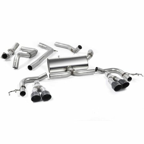 Syst&egrave;me d'&eacute;chappement Catback 3'' Road+ Cerakote pi&egrave;ces de garniture noires Milltek Sport Honda