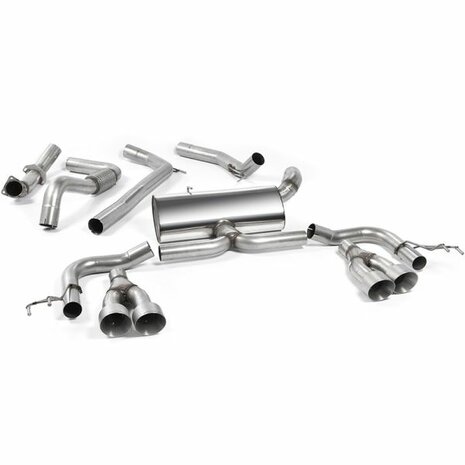 Syst&egrave;me d'&eacute;chappement Catback 3'' Road+ Garnitures en titane bross&eacute; Milltek Sport Honda