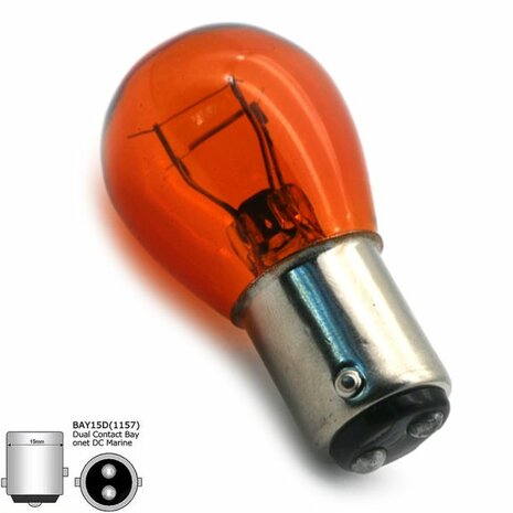 PY21/5W (BAY15D) lamp - Amber Neglin