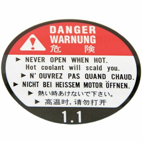 Aufkleber am K&uuml;hlerdeckel Genuine Honda