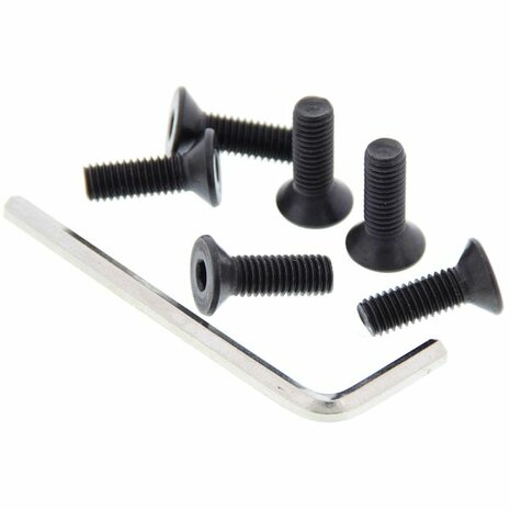 Lenkungsschrauben 6 St&uuml;ck versenkt schwarz M5x10mm Simoni Racing