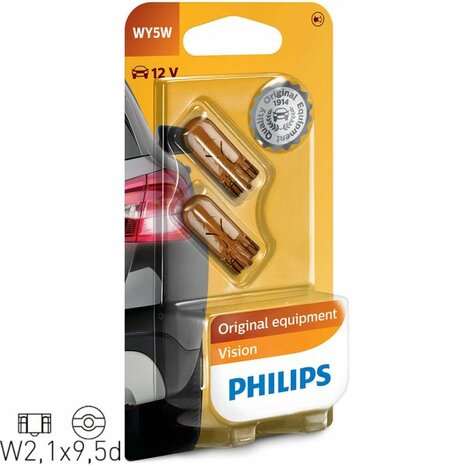 WY5W T10 12V/5W Lampen &ndash; Orange Philips Vision