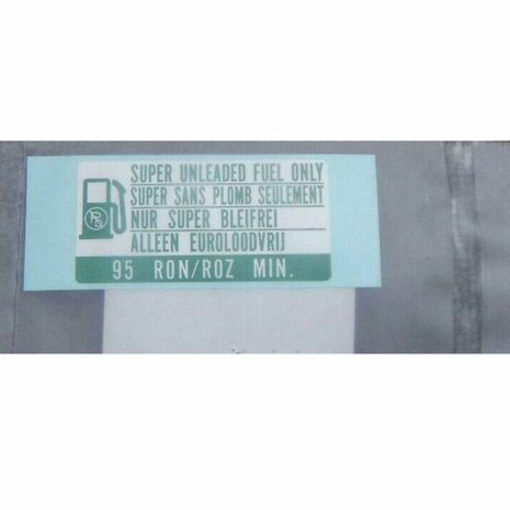 Sticker alleen euroloodvrij Genuine Honda