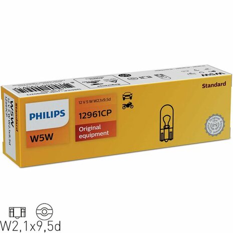 W5W T10 12V/5W lamps Philips Vision