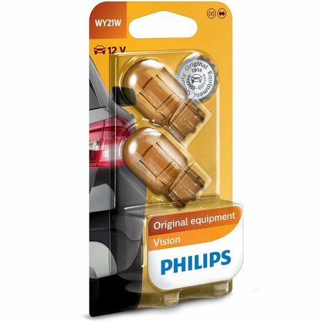 WY21W T20 12V/21W Lampen &ndash; Orange Philips Vision