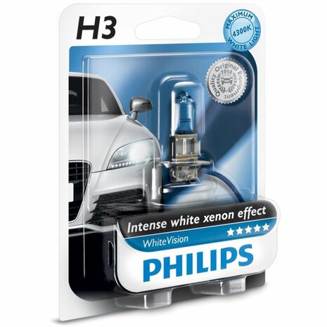 H3-Halogenlampe WhiteVision Philips