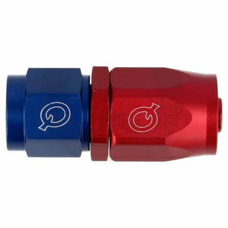 Schlauchadapter gerade 10HE-10AN(F) - Rot/blau QSP
