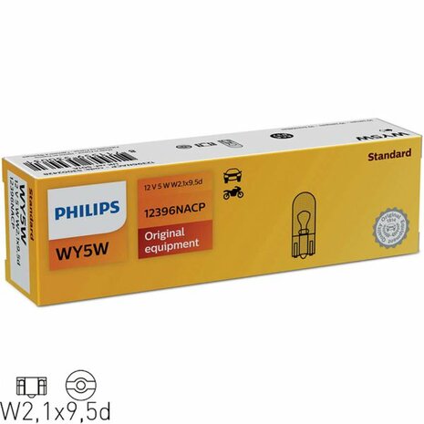 WY5W T10 12V/5W Lampen &ndash; Orange Philips Vision