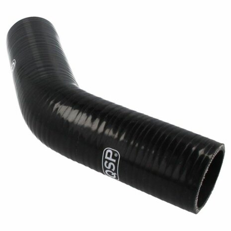 Silicone koppelstuk 45&ordm; &Oslash;70mm/2.75&#039;&#039; - Zwart QSP
