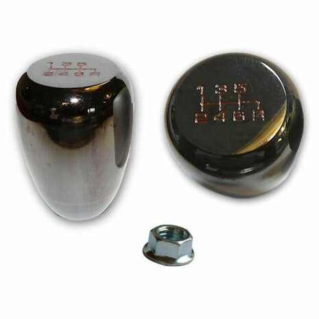 Schaltknauf &bdquo;Typ R&ldquo; (6v) &ndash; Schwarz/Chrom US-Racing