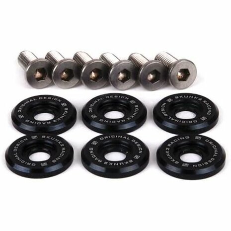 Rondelles d&#039;aile M6x15 - Noires Skunk2