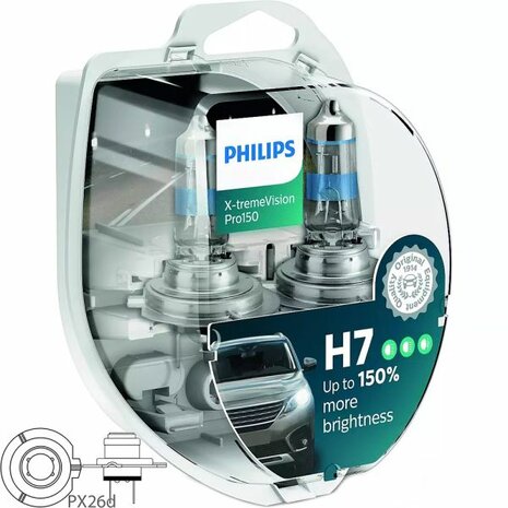 H7 12V/55W Lampen Philips X-tremeVision Pro150