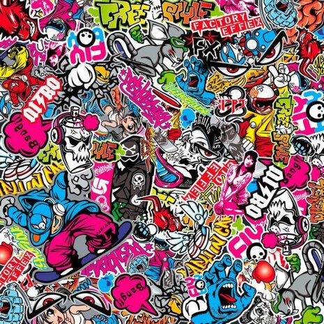 Wickelfolie - Stickerbomb 1 US-Racing