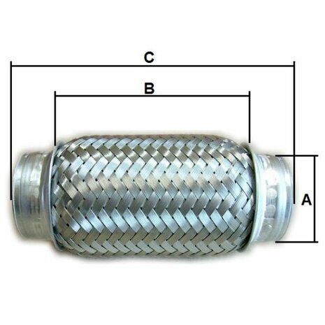 Auspuffrohr flexibel - 55x200x340mm OEM-Parts
