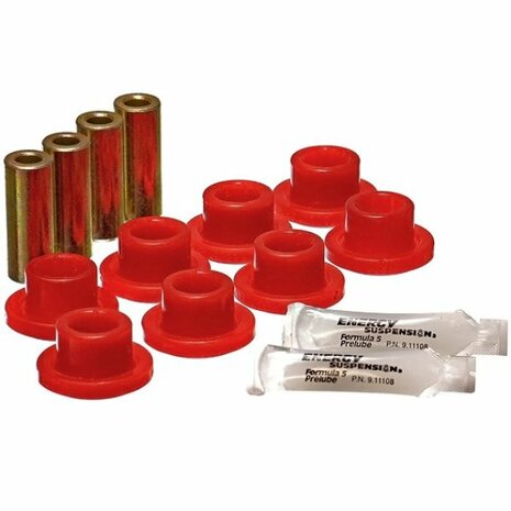 Draagarmrubbers achterzijde onder - Rood (open draagarmen) Energy Suspenion Honda