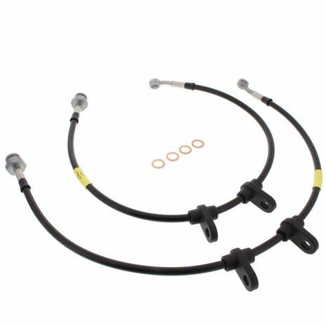 Bremsschl&auml;uche vorne Edelstahlflex (T&Uuml;V) - Schwarz Goodridge Honda