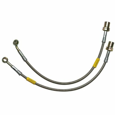 Remslangen voorzijde RVS gevlochten (T&Uuml;V) - Zilver Goodridge Honda