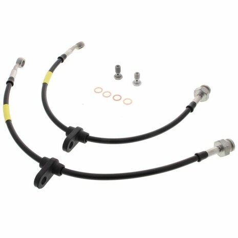 Rear brake hoses stainless steel braided (T&Uuml;V) - Black Goodridge Honda