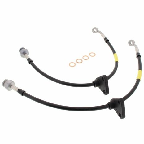 Bremsschl&auml;uche hinten aus Edelstahlgewebe (T&Uuml;V) &ndash; Schwarz Goodridge Honda