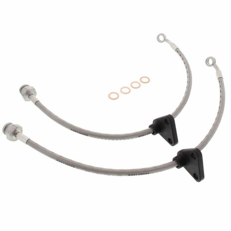 Bremsschl&auml;uche hinten aus Edelstahlgewebe (T&Uuml;V) &ndash; Silber Goodridge Honda