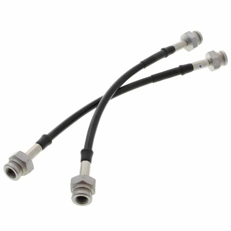 Flexibles de frein arri&egrave;re tress&eacute;es en acier inoxydable (freins &agrave; tambour) (T&Uuml;V) - Noir Goodridge Honda