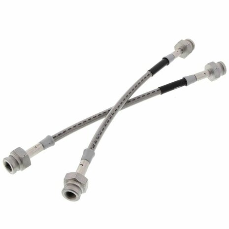 Flexibles de frein arri&egrave;re tress&eacute;es en acier inoxydable (freins &agrave; tambour) (T&Uuml;V) - Argent Goodridge Honda