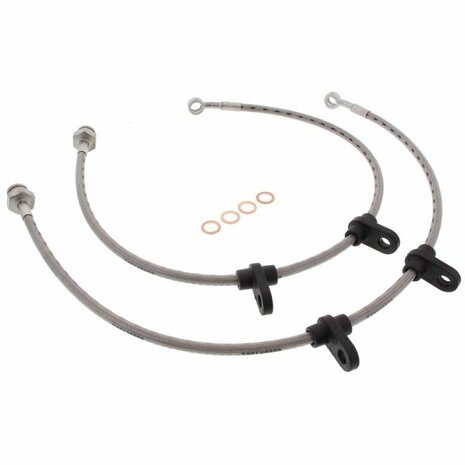 Bremsschl&auml;uche hinten Edelstahlflex (Scheibenbremsen) (T&Uuml;V) - Silber Goodridge Honda