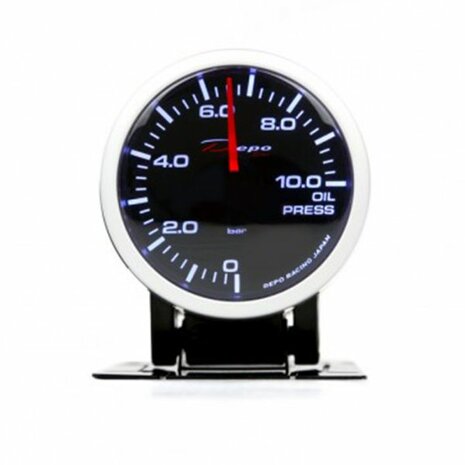 Oil pressure gauge 60mm 0-10 BAR Depo Racing